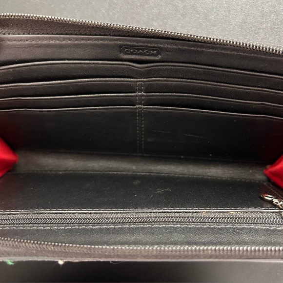 Coach Red and Black Tartan Wristlet - Picture 4 of 6